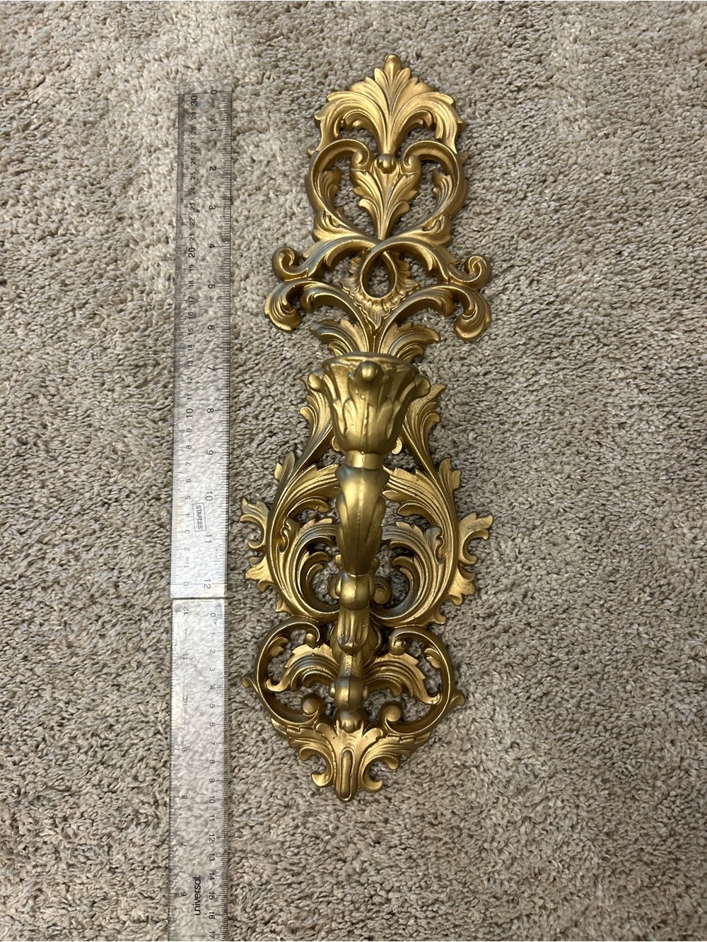 Vintage Gold Wall Sconces - Decorative Pair (2)pc for Home Wall Decor - Picture 4 of 8